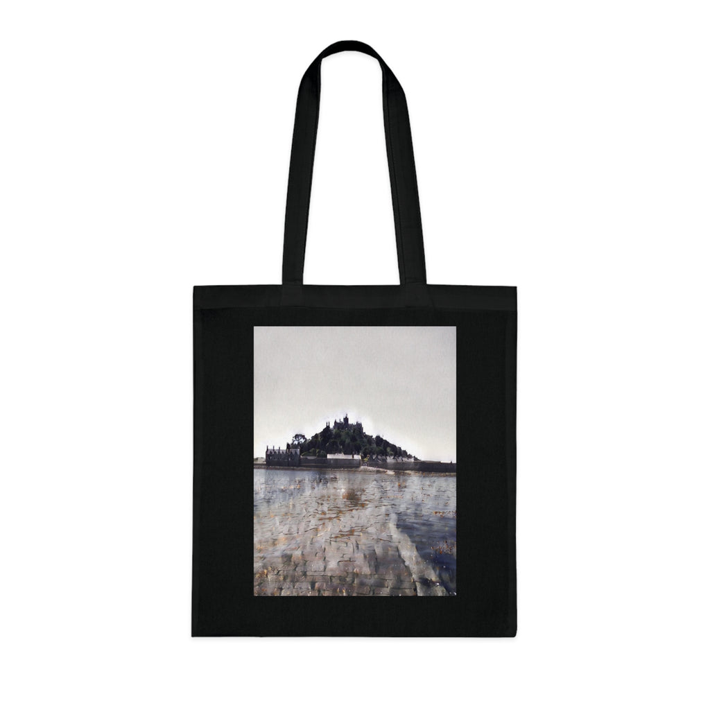 Minimalist Cornwall landscape tote bag