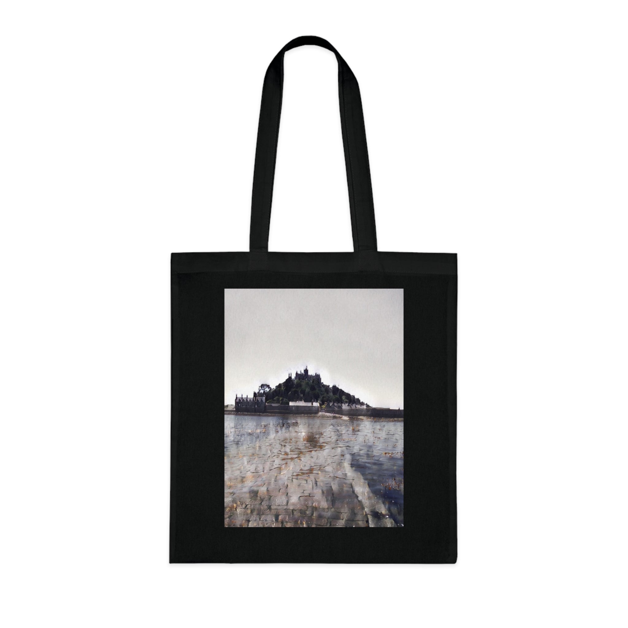 Minimalist Cornwall landscape tote bag
