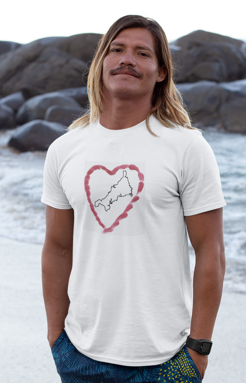 I Love Cornwall T-Shirt - Kernow Heart Graphic Tee Unisex