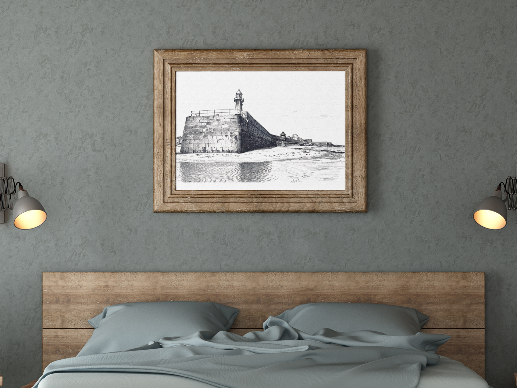 Smeaton's Tower St Ives Cornwall framed print – maritime coastal giclée wall art