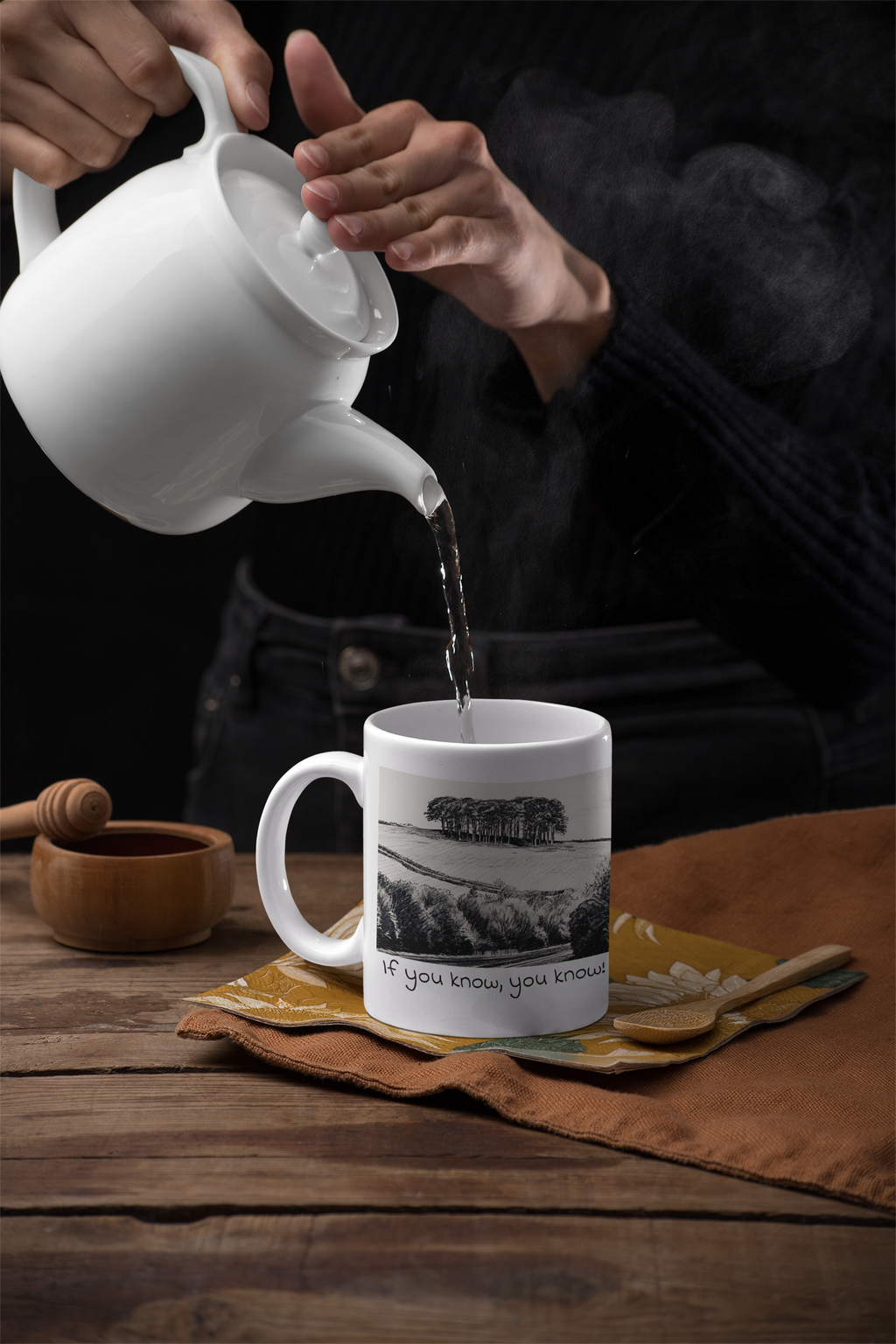 If you know you know Cornwall mug – Nearly There Trees A30 Cookworthy Knapp design
